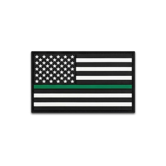 Thin Green Line Flag - PVC Patch (5pk) - LoneStar Adhesive