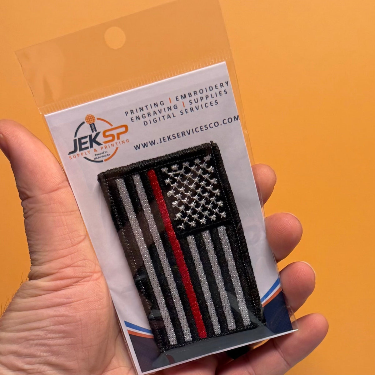 Thin Red Line American Flag Firefighter Patch, 2x3.5" | Made in USA | VELCRO® Brand Hook Backing - #LoneStar Adhesive#