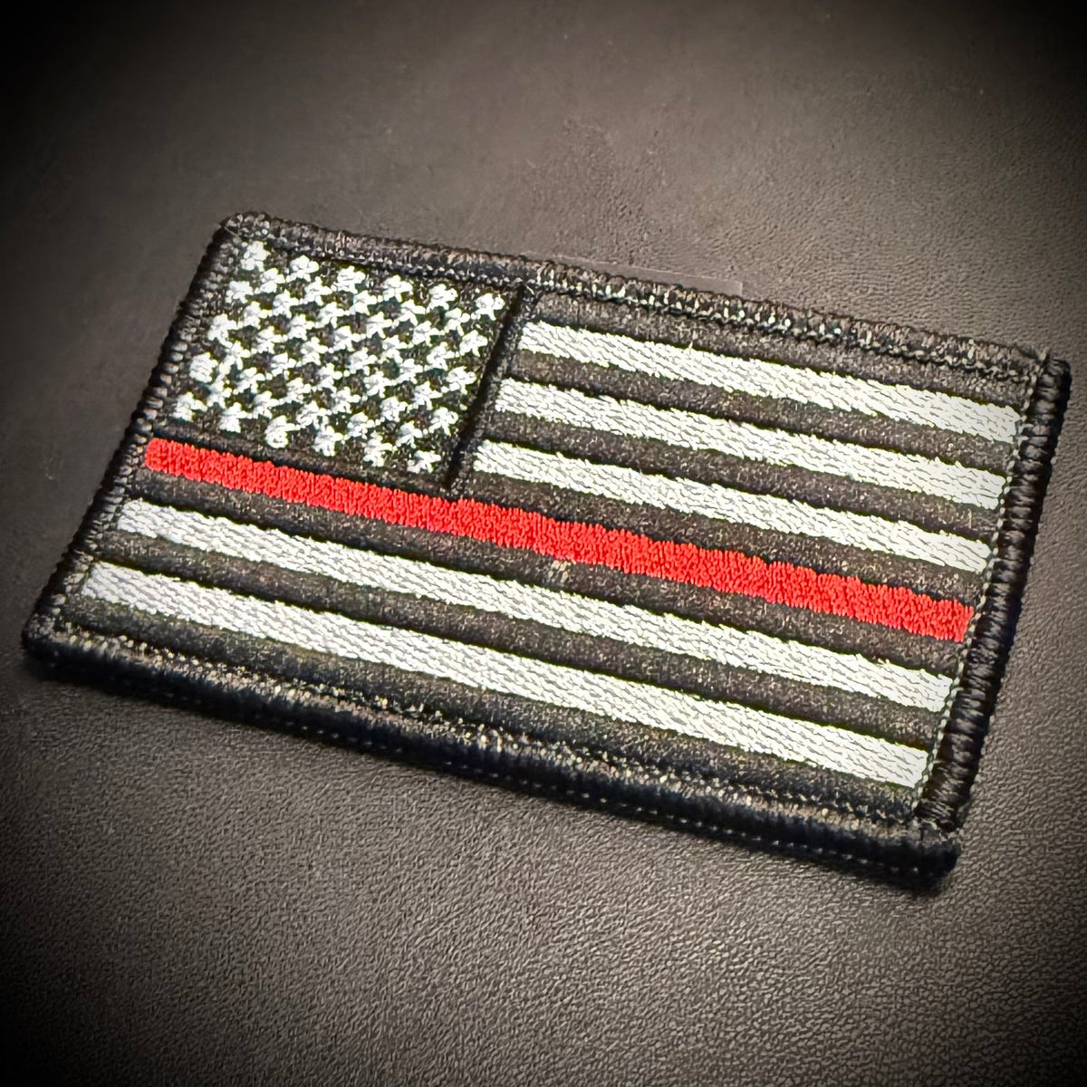 Thin Red Line Firefighter Embroidered Flag Patch, 2x3.5" | VELCRO® Brand Hook Backing - #LoneStar Adhesive#