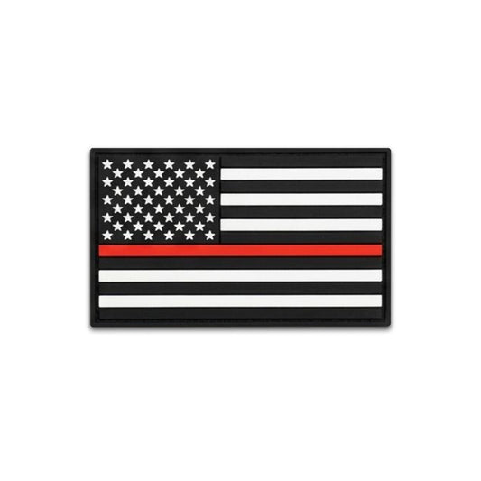 Thin Red Line Flag - PVC Patch (5pk) - LoneStar Adhesive