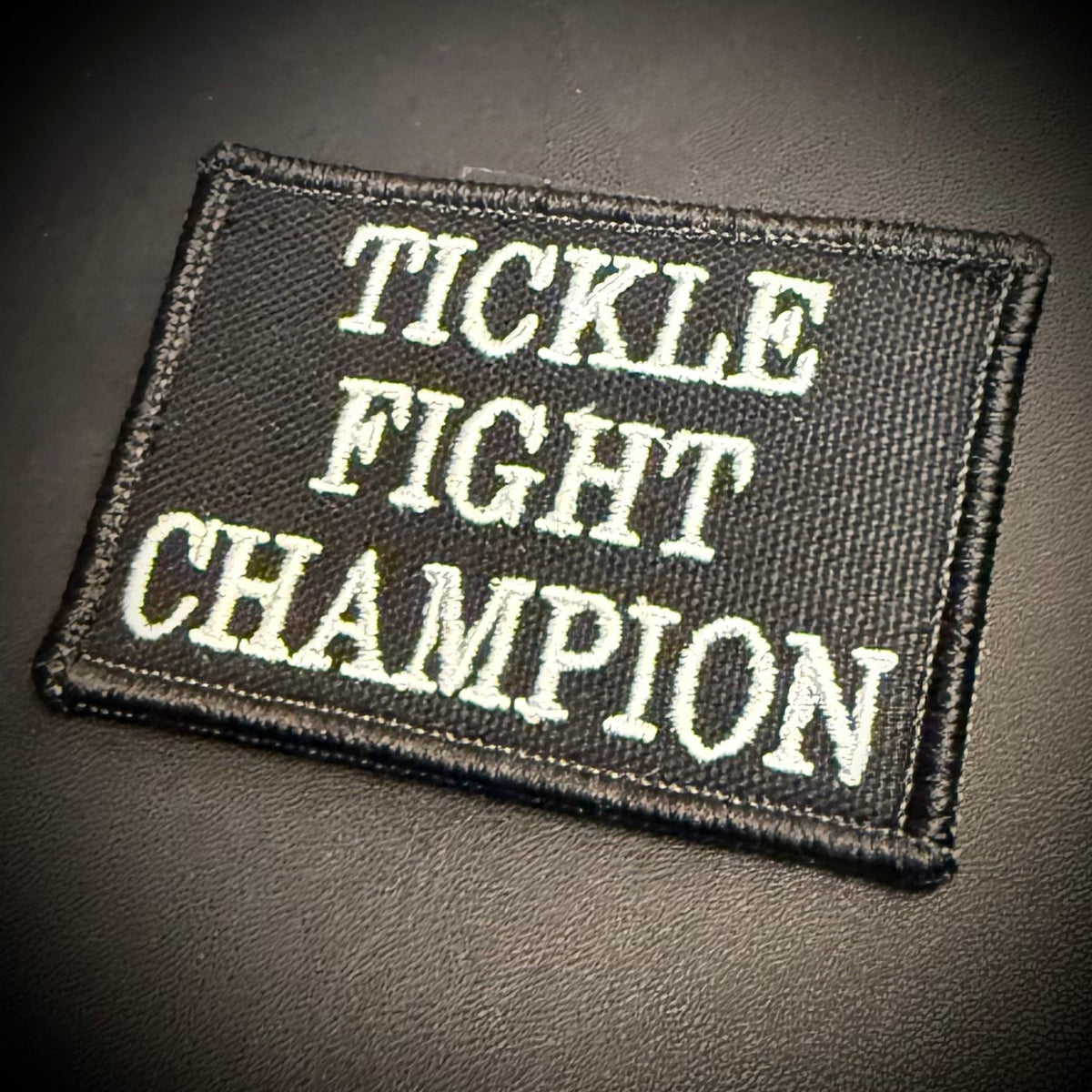 Tickle Fight Champion Funny Embroidered Morale Patch, 2x3" | VELCRO® Brand Hook Backing - #LoneStar Adhesive#