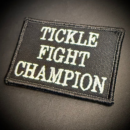 Tickle Fight Champion Funny Embroidered Morale Patch, 2x3" | VELCRO® Brand Hook Backing - #LoneStar Adhesive#