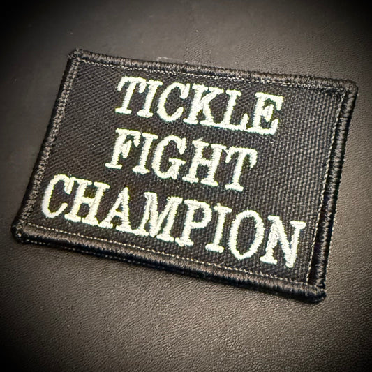 Tickle Fight Champion Funny Embroidered Morale Patch, 2x3" | VELCRO® Brand Hook Backing - #LoneStar Adhesive#