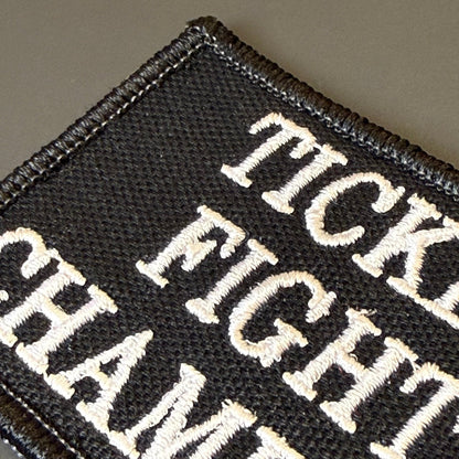 Tickle Fight Champion Funny Morale Patch, 2x3" | Made in USA | VELCRO® Brand Hook Backing - #LoneStar Adhesive#