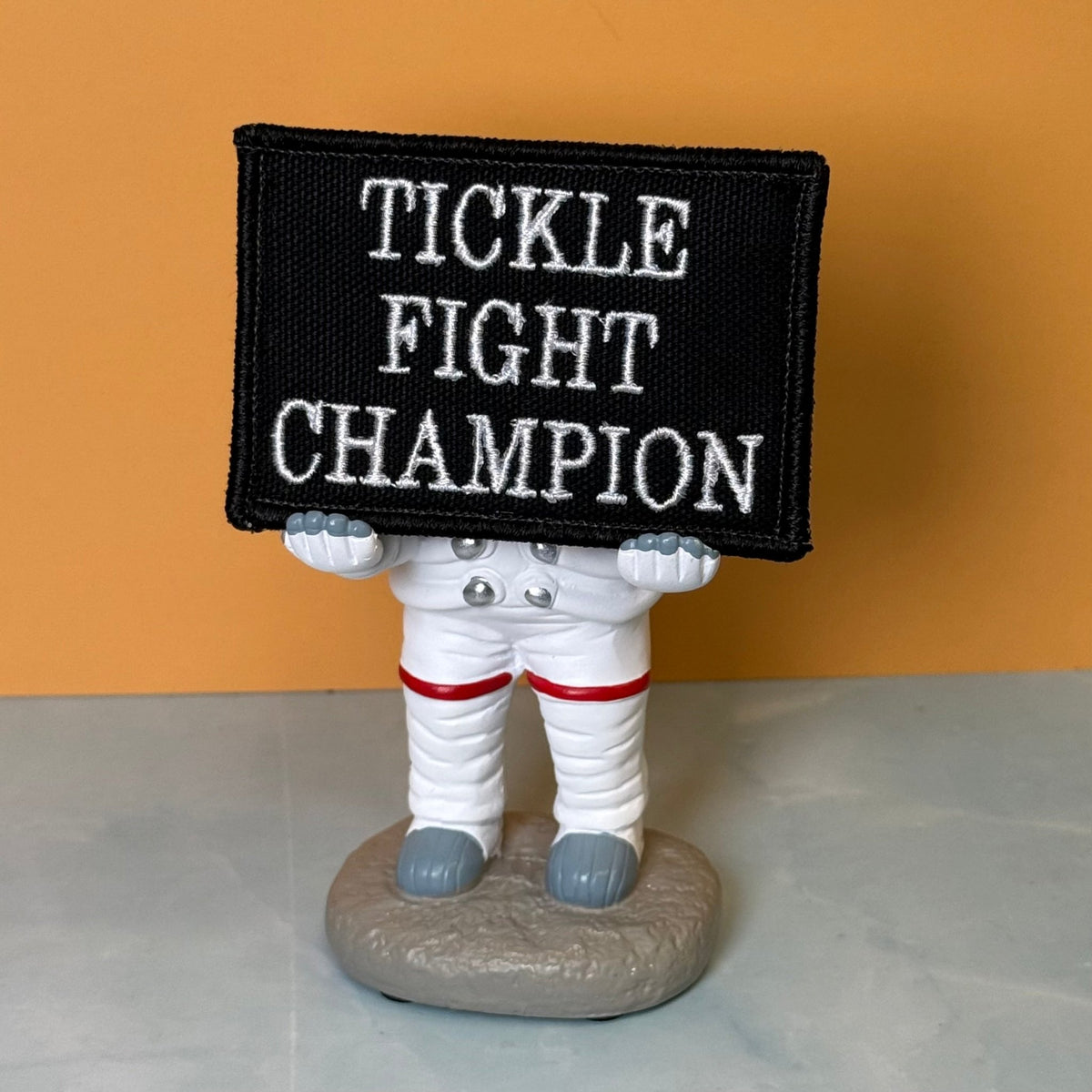 Tickle Fight Champion Funny Morale Patch, 2x3" | Made in USA | VELCRO® Brand Hook Backing - #LoneStar Adhesive#