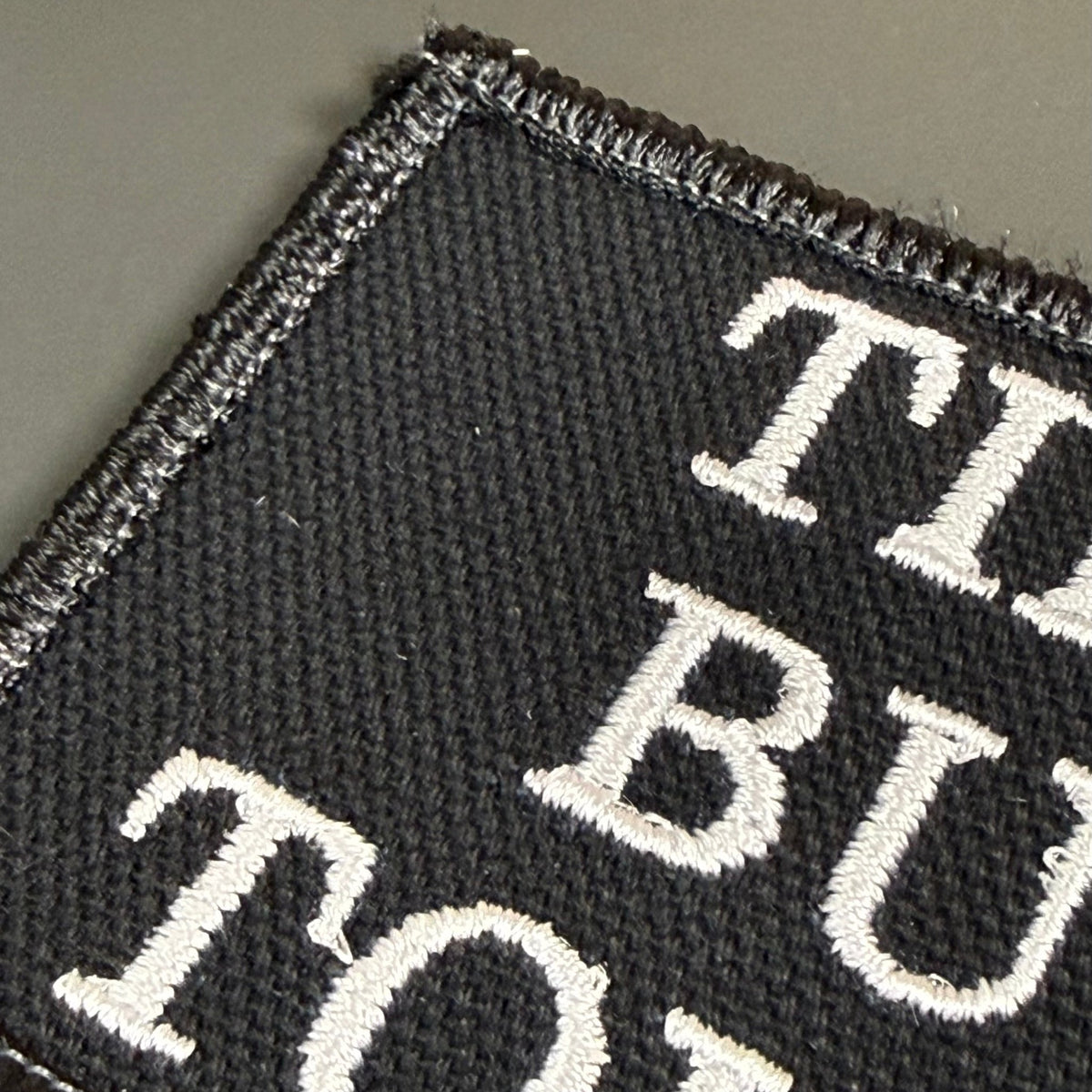 Tiny But Tough Funny Morale Patch, 2x3" | Made in USA | VELCRO® Brand Hook Backing - LoneStar Adhesive