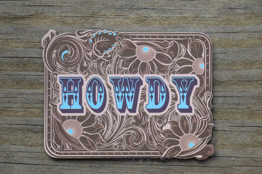 "Tooled (Howdy)" UV Printed Patches - LoneStar Adhesive