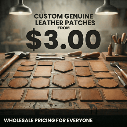 Top Grain Laser Engraved Patch - LoneStar Adhesive