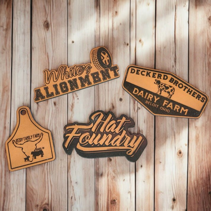 Top Grain Laser Engraved Patch