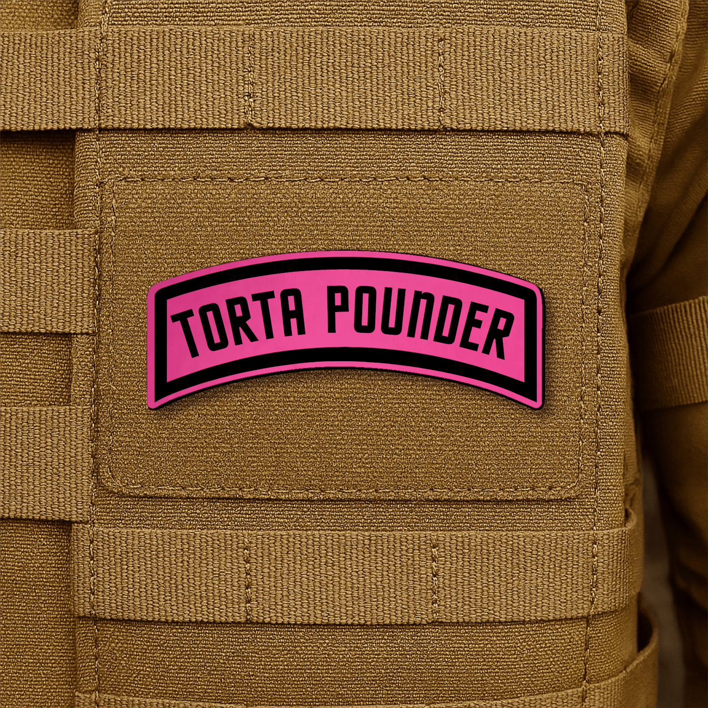 Torta Pounder Rocker Tab Morale Patch 1"x2.6" Hook & Loop | Made in USA - LoneStar Adhesive
