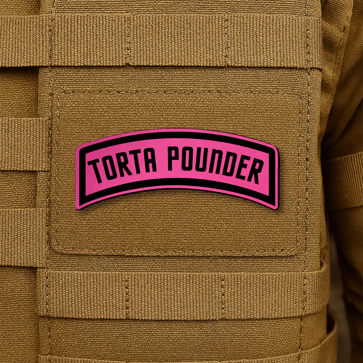Torta Pounder Rocker Tab Morale Patch 1"x2.6" Hook & Loop | Made in USA - LoneStar Adhesive