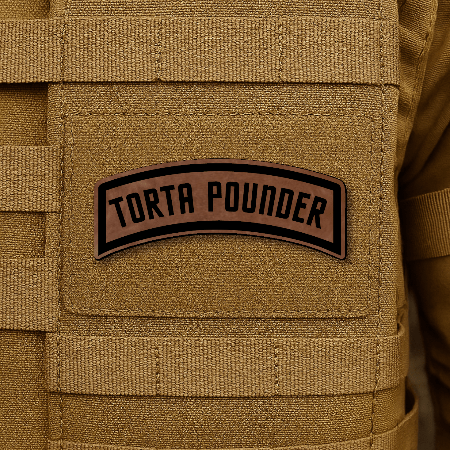 Torta Pounder Rocker Tab Morale Patch 1"x2.6" Hook & Loop | Made in USA - LoneStar Adhesive