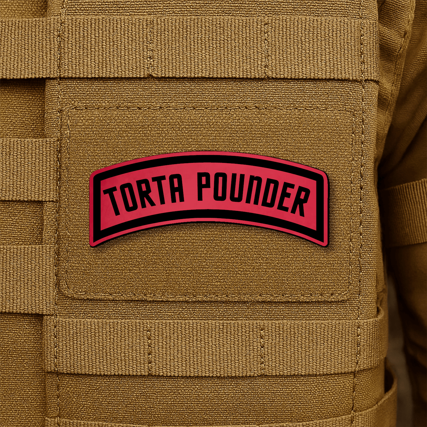 Torta Pounder Rocker Tab Morale Patch 1"x2.6" Hook & Loop | Made in USA - LoneStar Adhesive