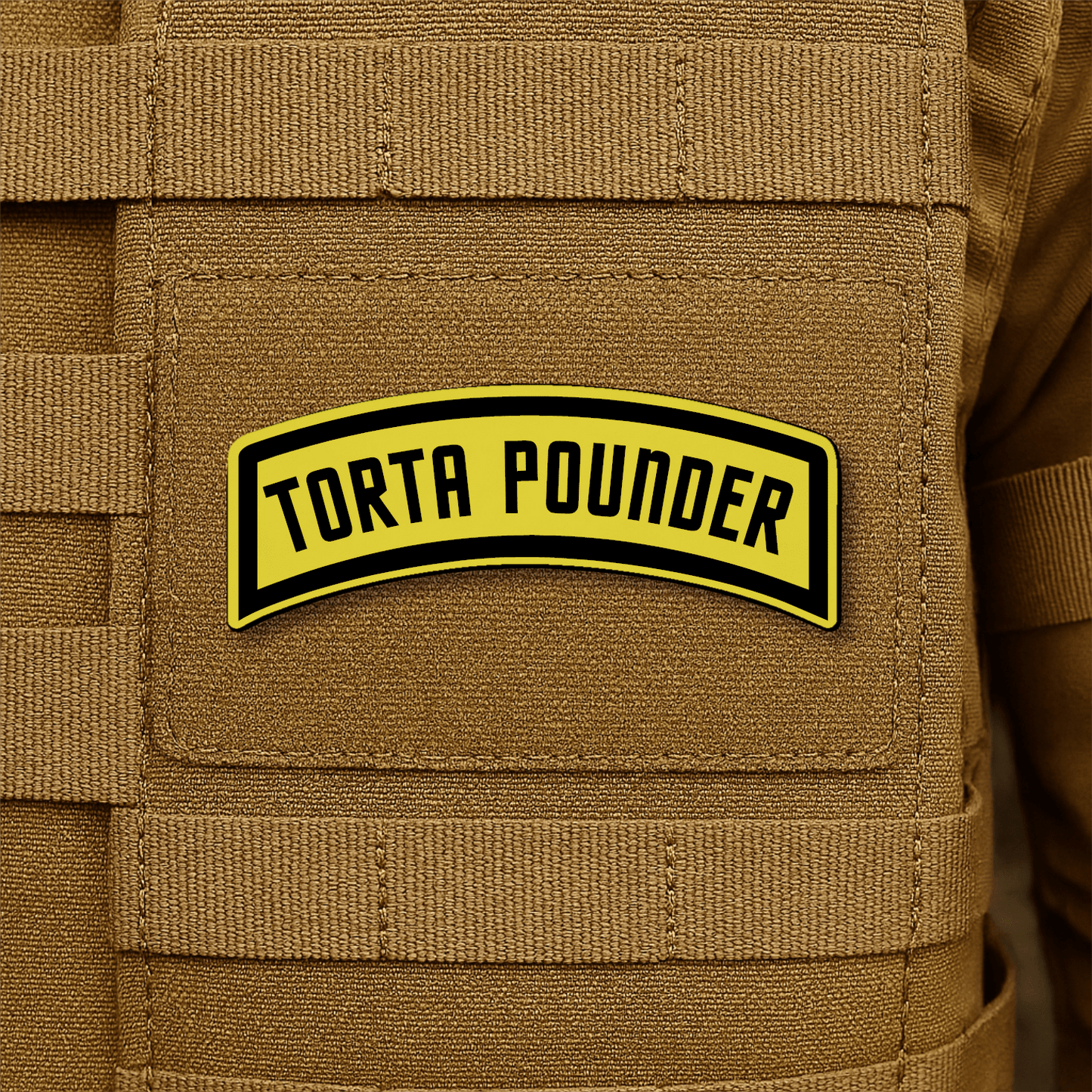 Torta Pounder Rocker Tab Morale Patch 1"x2.6" Hook & Loop | Made in USA - LoneStar Adhesive