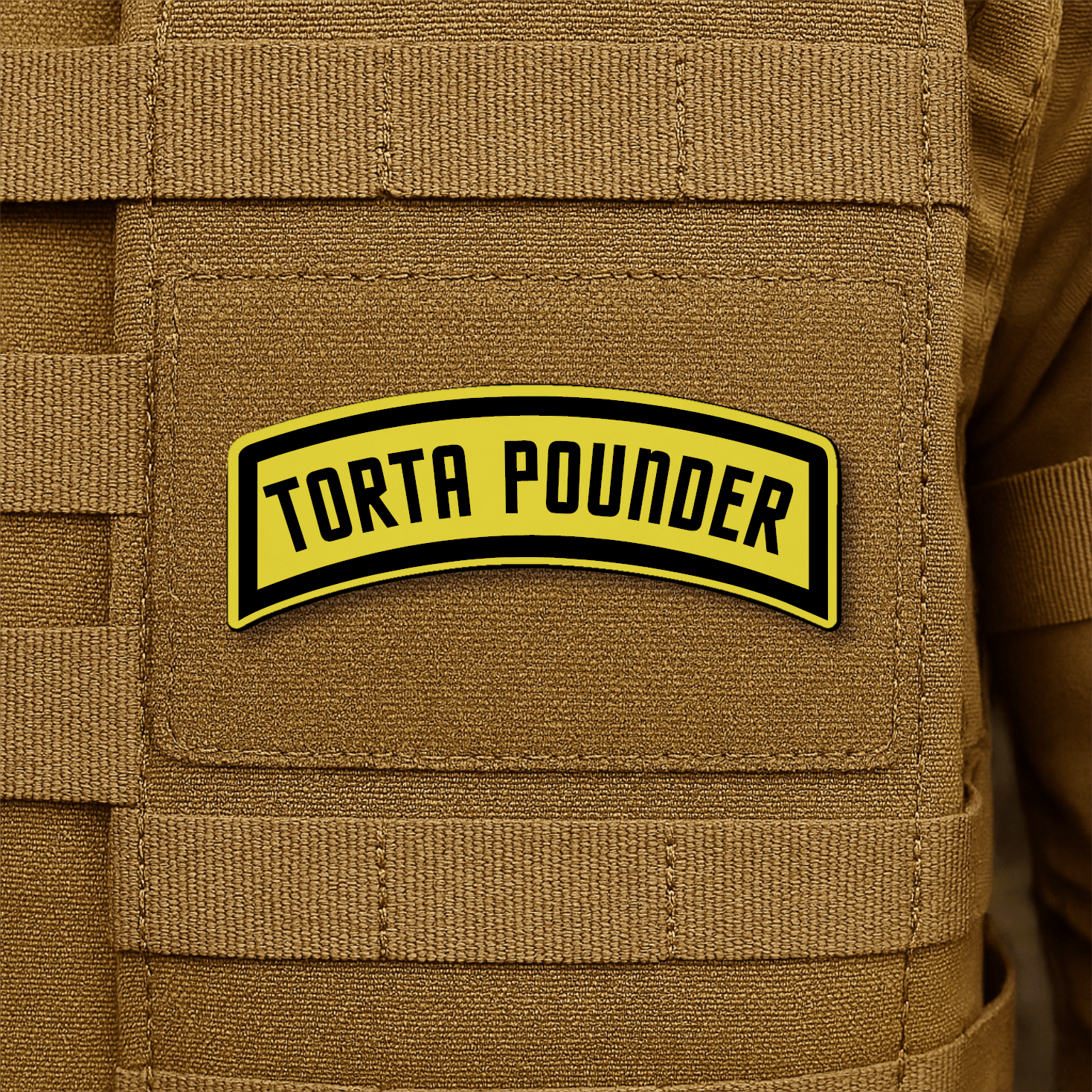 Torta Pounder Rocker Tab Morale Patch 1"x2.6" Hook & Loop | Made in USA - LoneStar Adhesive