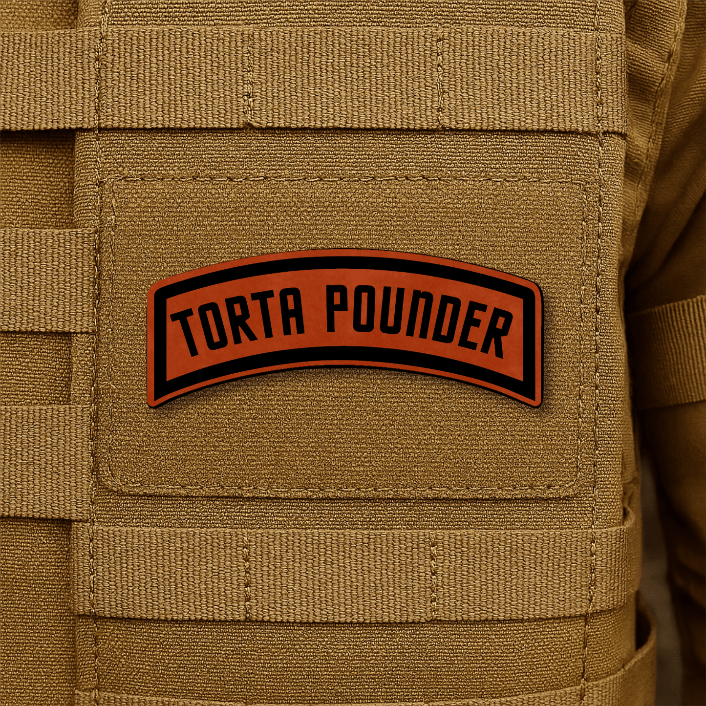 Torta Pounder Rocker Tab Morale Patch 1"x2.6" Hook & Loop | Made in USA - LoneStar Adhesive