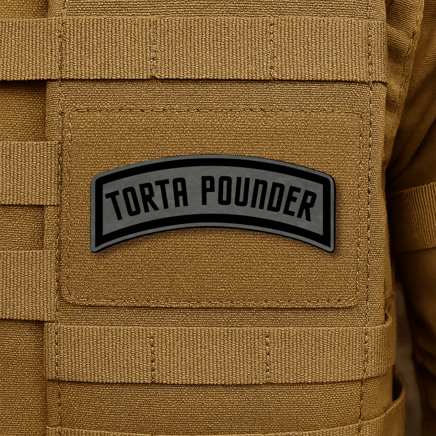 Torta Pounder Rocker Tab Morale Patch 1"x2.6" Hook & Loop | Made in USA - LoneStar Adhesive