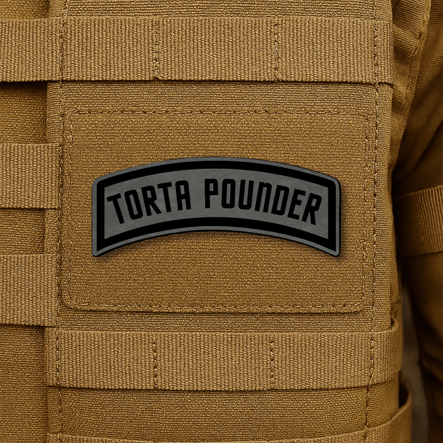 Torta Pounder Rocker Tab Morale Patch 1"x2.6" Hook & Loop | Made in USA - LoneStar Adhesive