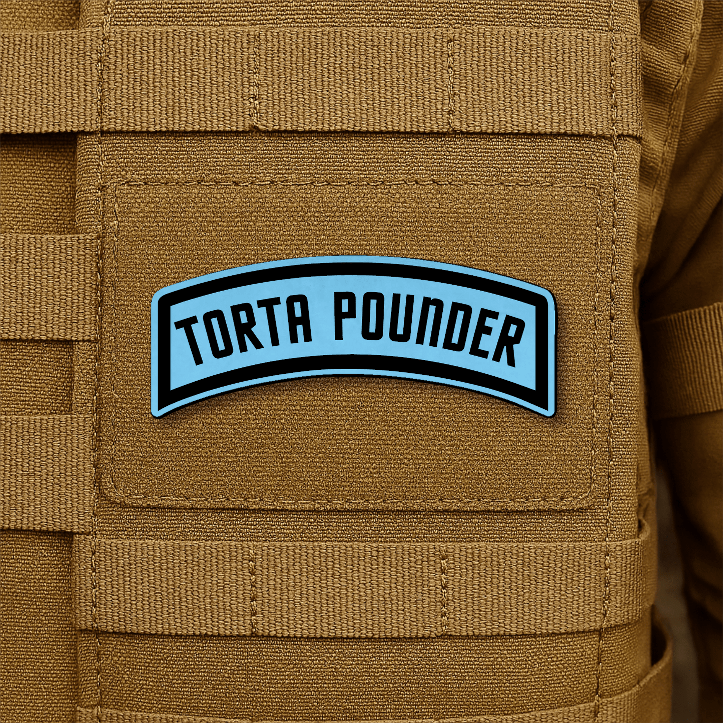 Torta Pounder Rocker Tab Morale Patch 1"x2.6" Hook & Loop | Made in USA - LoneStar Adhesive