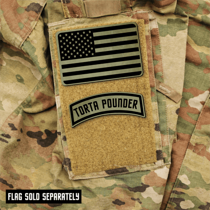 Torta Pounder Rocker Tab Morale Patch 1"x2.6" Hook & Loop | Made in USA - LoneStar Adhesive
