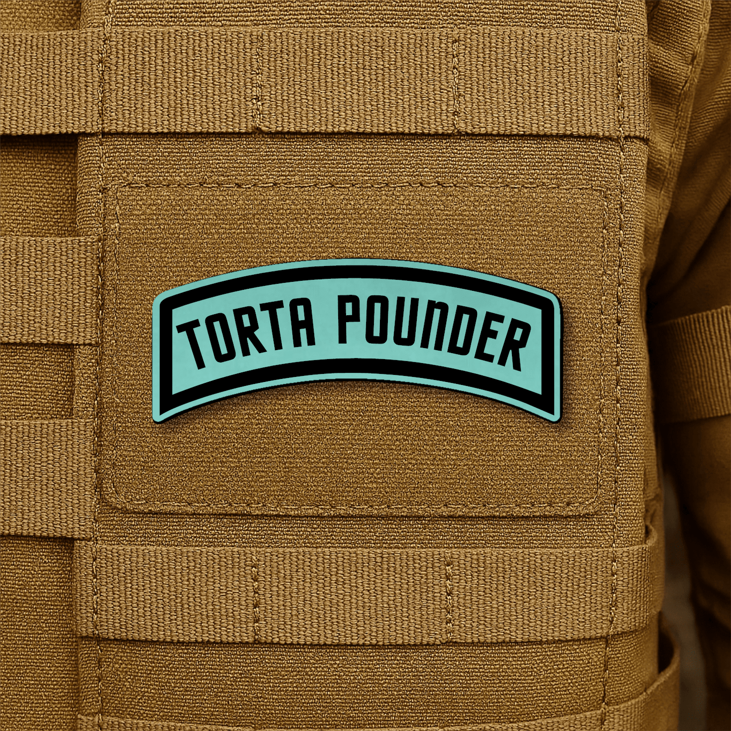 Torta Pounder Rocker Tab Morale Patch 1"x2.6" Hook & Loop | Made in USA - LoneStar Adhesive