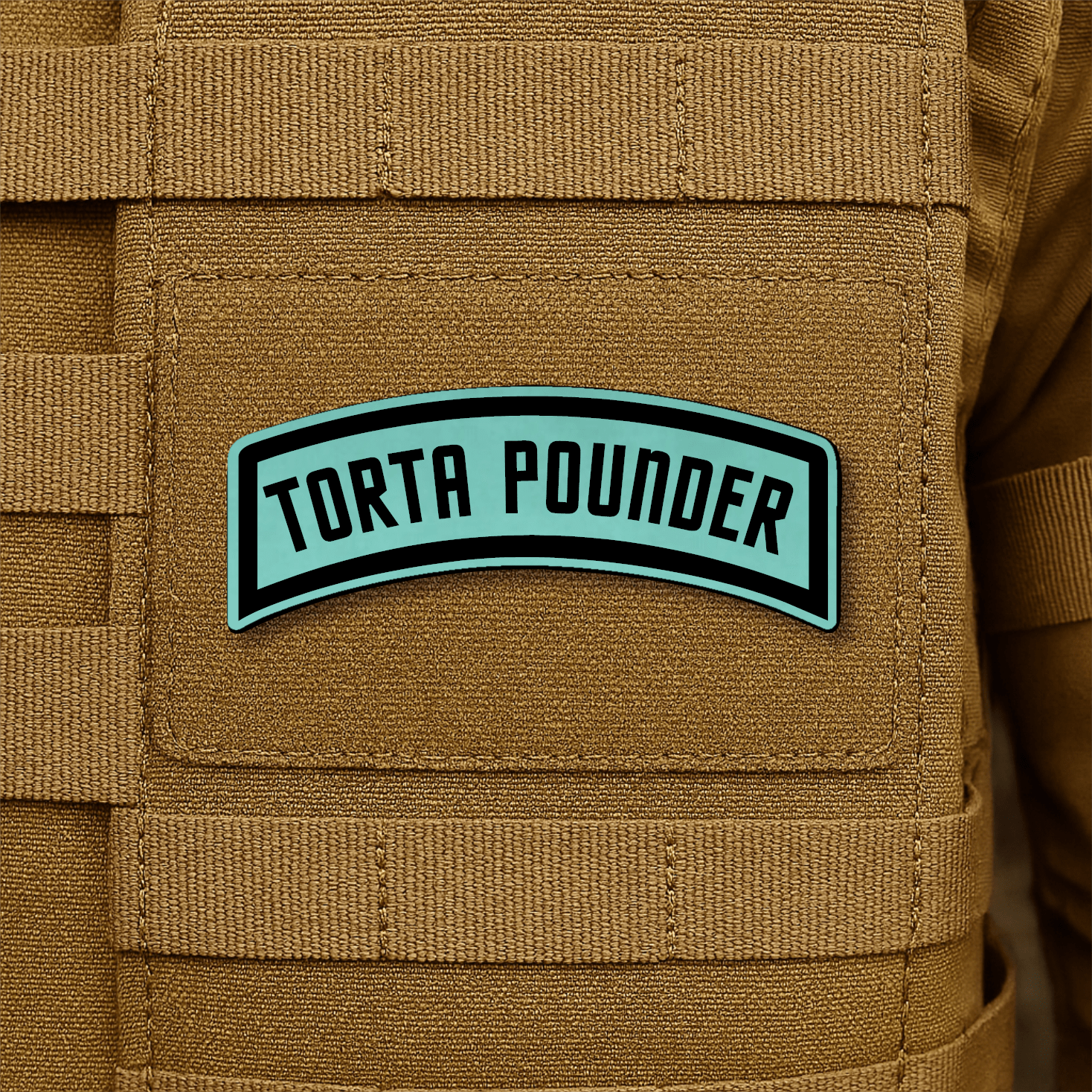 Torta Pounder Rocker Tab Morale Patch 1"x2.6" Hook & Loop | Made in USA - LoneStar Adhesive