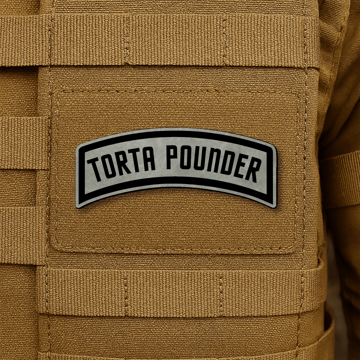 Torta Pounder Rocker Tab Morale Patch 1"x2.6" Hook & Loop | Made in USA - LoneStar Adhesive