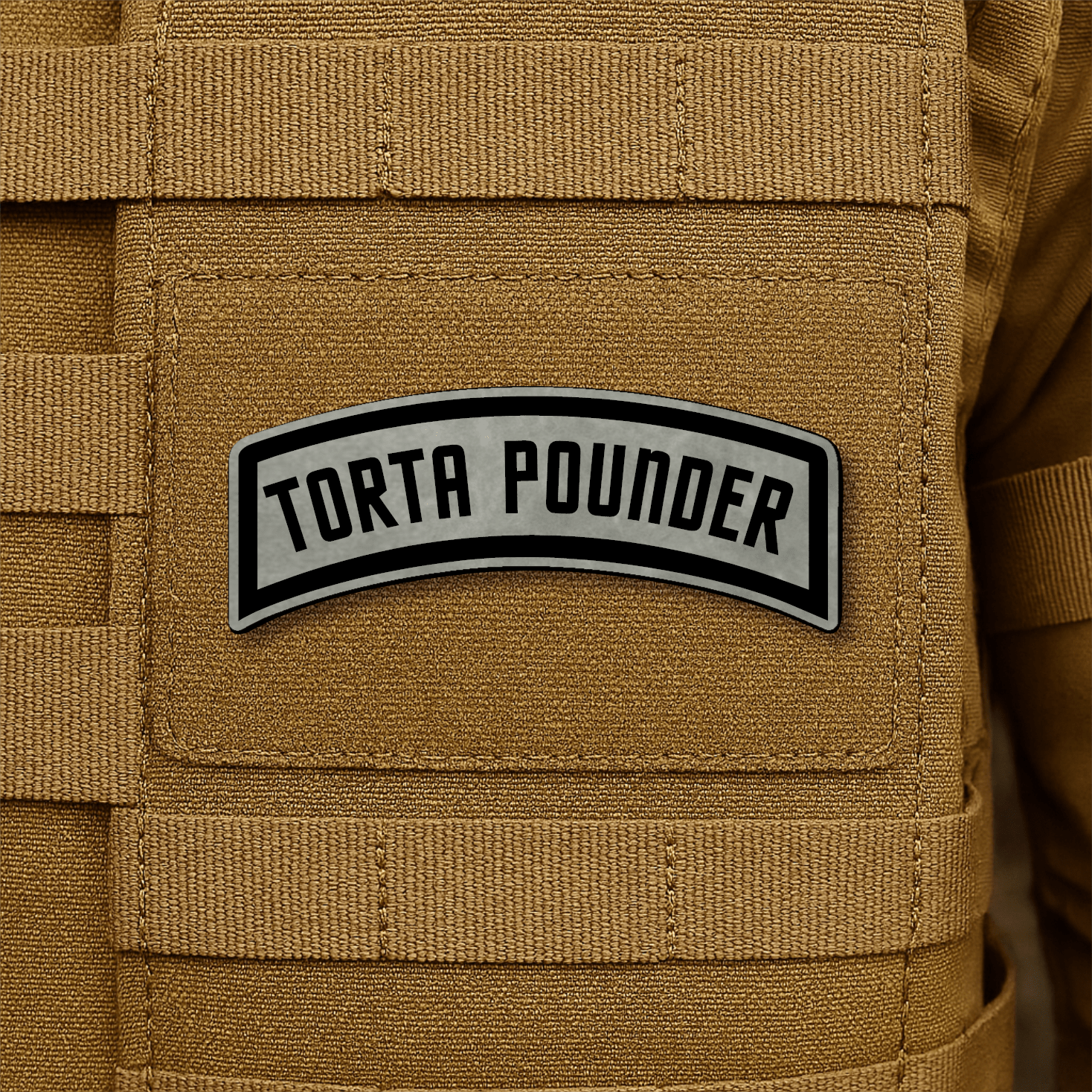 Torta Pounder Rocker Tab Morale Patch 1"x2.6" Hook & Loop | Made in USA - LoneStar Adhesive