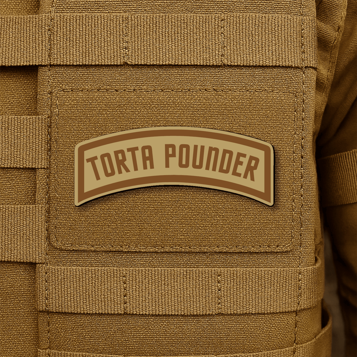 Torta Pounder Rocker Tab Morale Patch 1"x2.6" Hook & Loop | Made in USA - LoneStar Adhesive