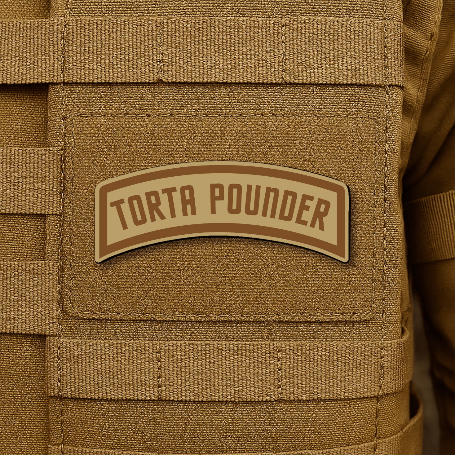 Torta Pounder Rocker Tab Morale Patch 1"x2.6" Hook & Loop | Made in USA - LoneStar Adhesive