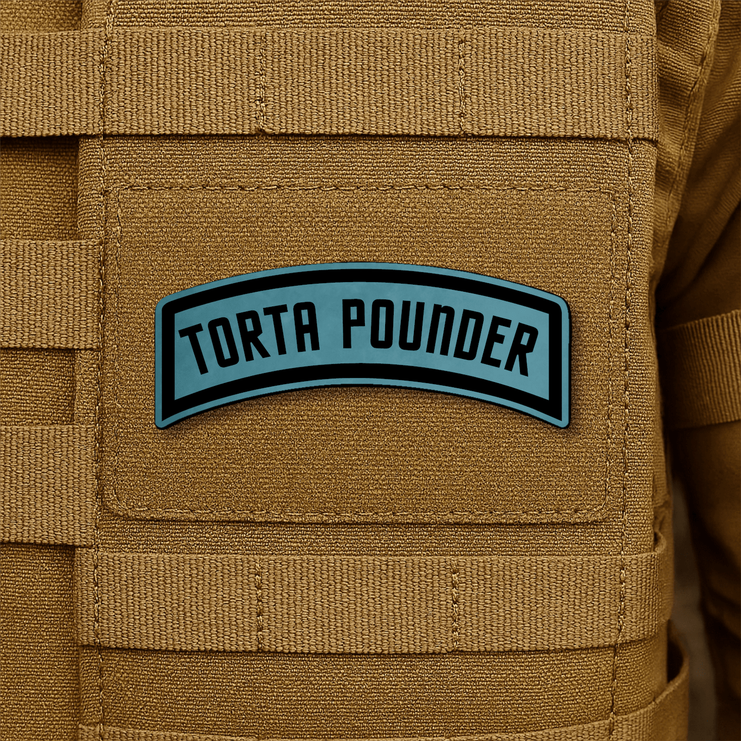 Torta Pounder Rocker Tab Morale Patch 1"x2.6" Hook & Loop | Made in USA - LoneStar Adhesive