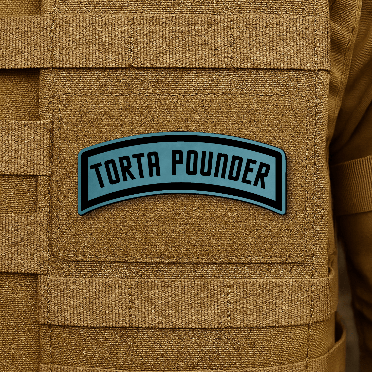 Torta Pounder Rocker Tab Morale Patch 1"x2.6" Hook & Loop | Made in USA - LoneStar Adhesive