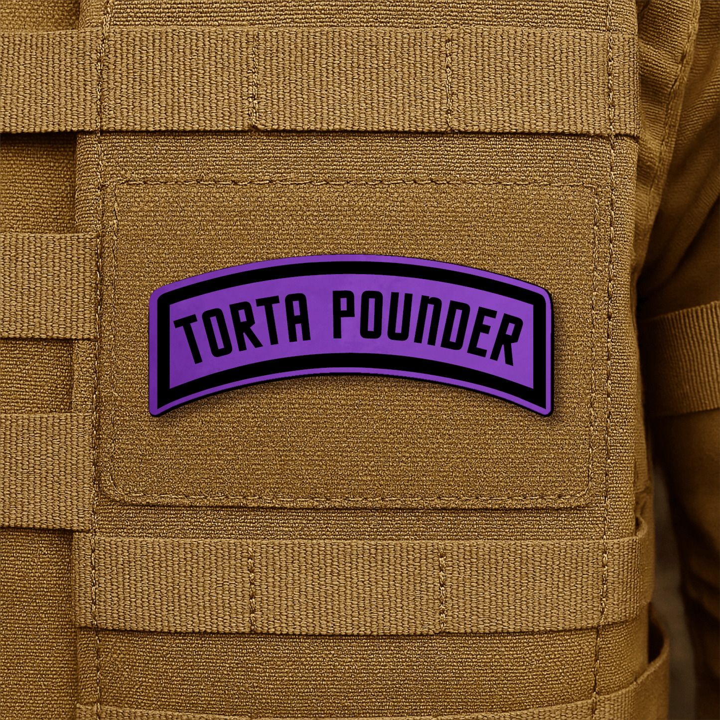 Torta Pounder Rocker Tab Morale Patch 1"x2.6" Hook & Loop | Made in USA - LoneStar Adhesive