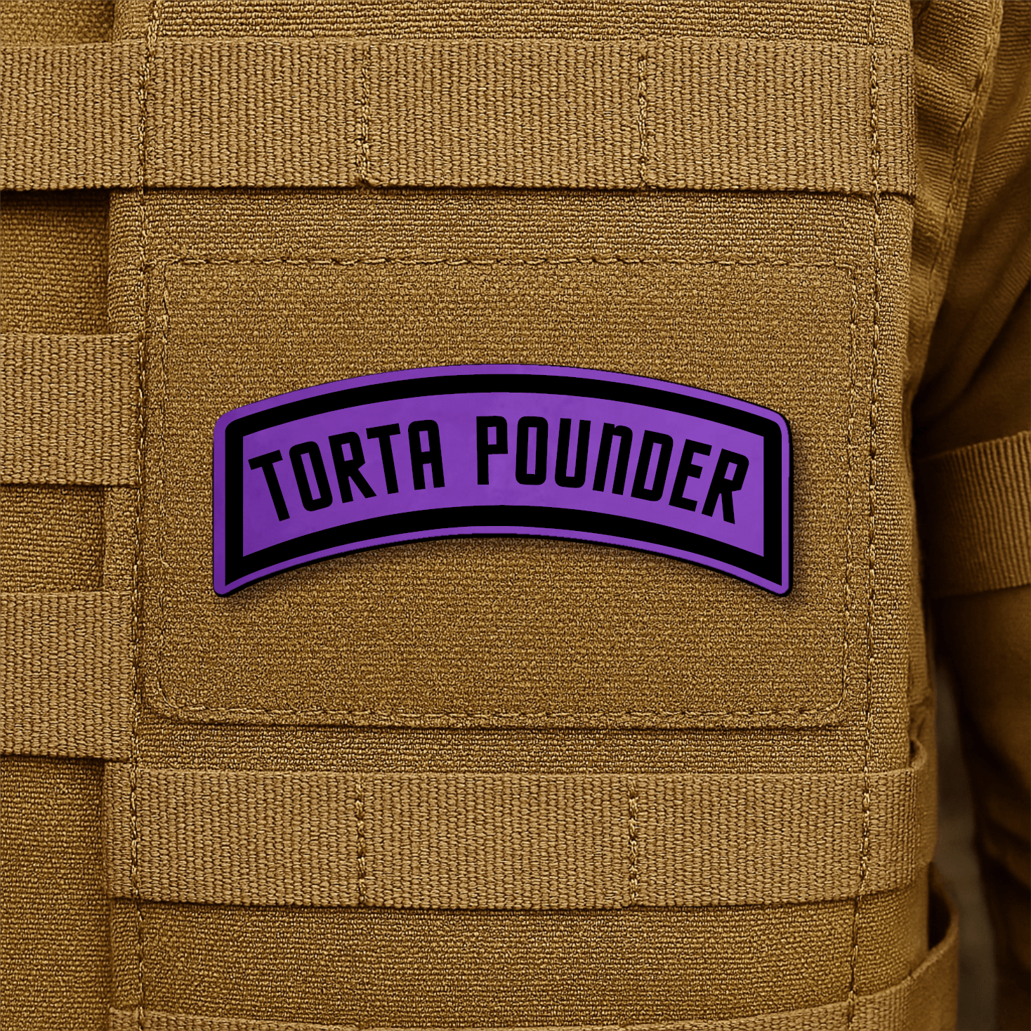 Torta Pounder Rocker Tab Morale Patch 1"x2.6" Hook & Loop | Made in USA - LoneStar Adhesive