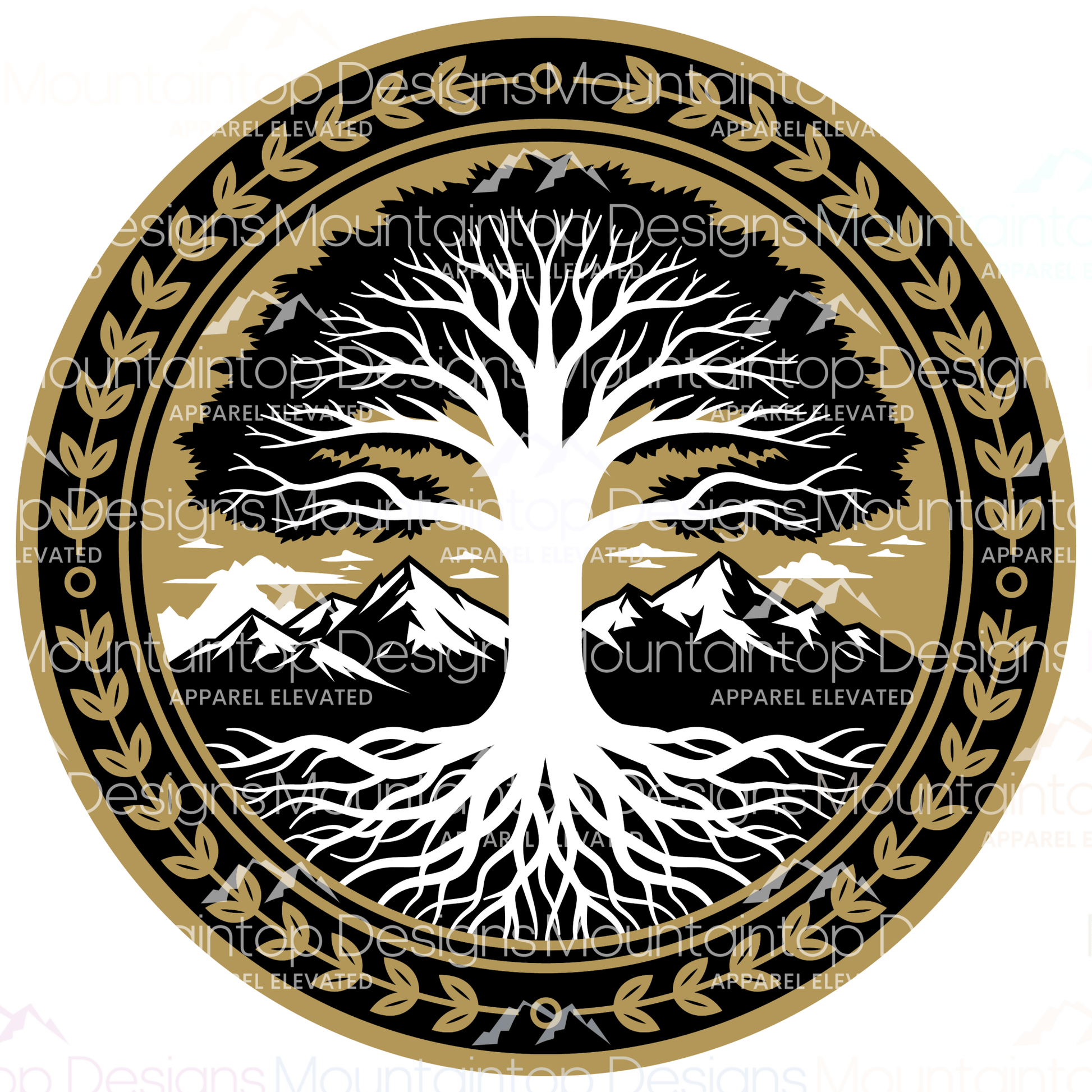 Tree of Life Circular – SVG & Lightburn Digital File for Tri - Layer Engraving - LoneStar Adhesive