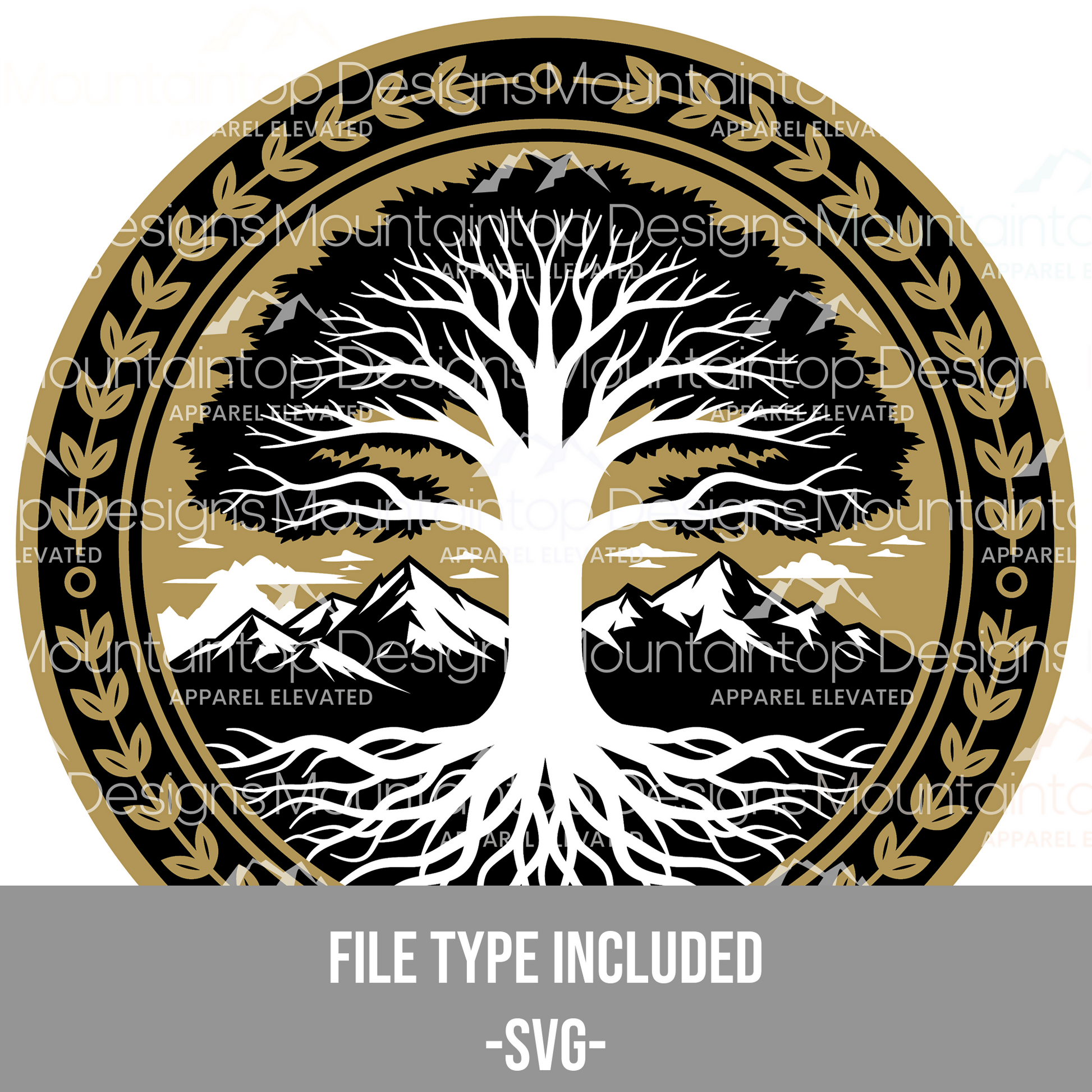 Tree of Life Circular – SVG & Lightburn Digital File for Tri - Layer Engraving - LoneStar Adhesive