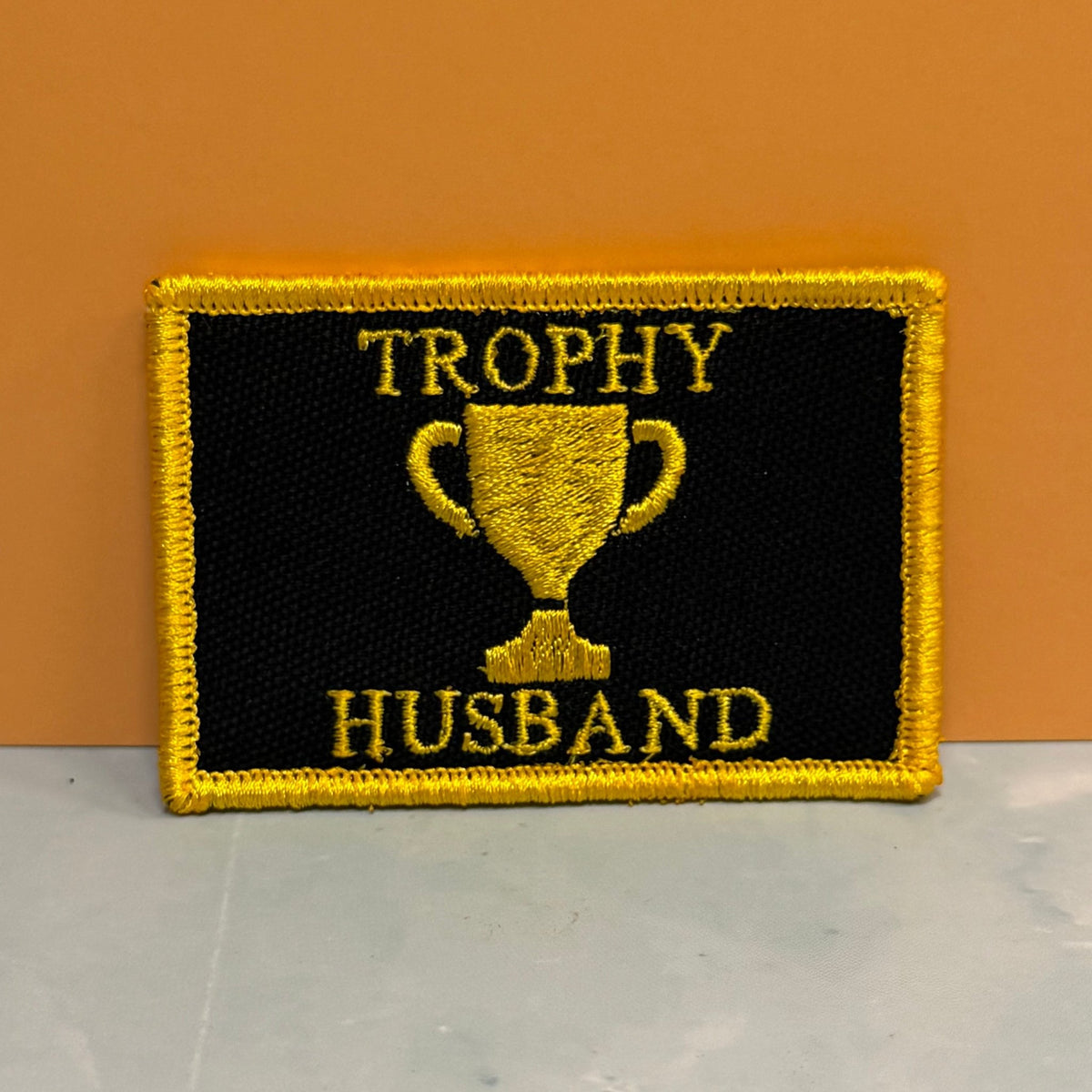 Trophy Husband Funny Embroidered Morale Patch, 2x3" | VELCRO® Brand Hook Backing - #LoneStar Adhesive#