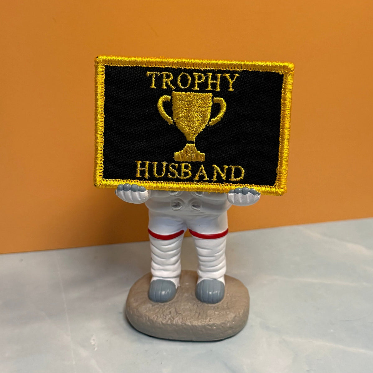 Trophy Husband Funny Embroidered Morale Patch, 2x3" | VELCRO® Brand Hook Backing - #LoneStar Adhesive#