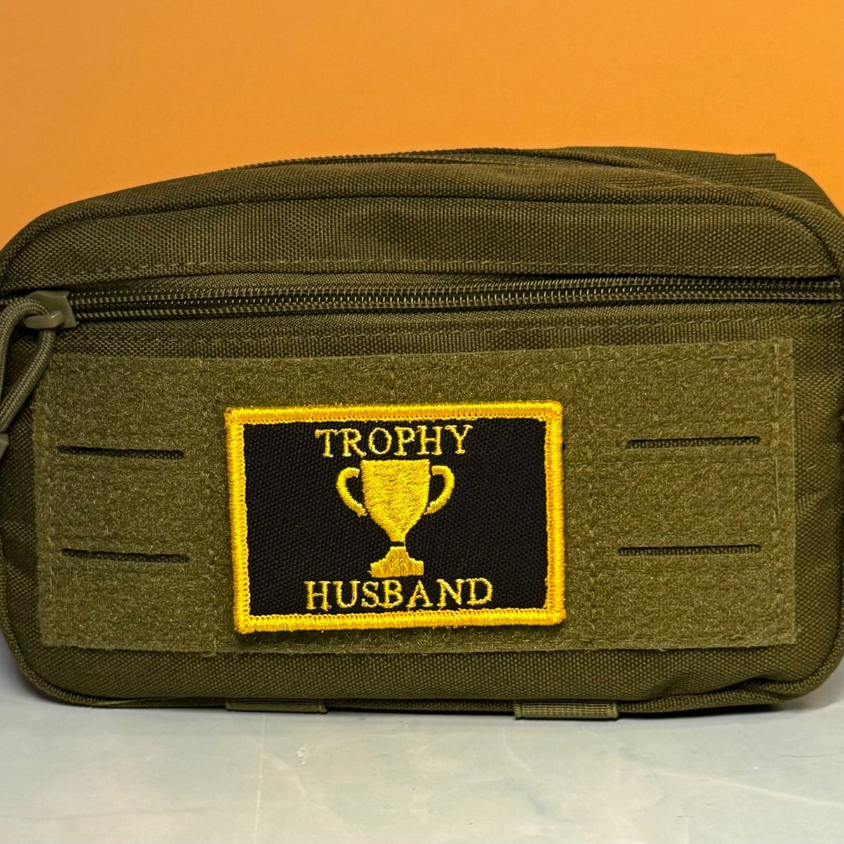 Trophy Husband Funny Embroidered Morale Patch, 2x3" | VELCRO® Brand Hook Backing - #LoneStar Adhesive#