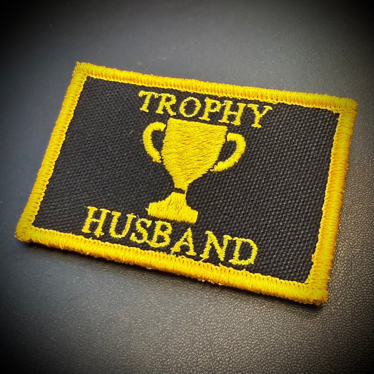 Trophy Husband Funny Embroidered Morale Patch, 2x3" | VELCRO® Brand Hook Backing - #LoneStar Adhesive#