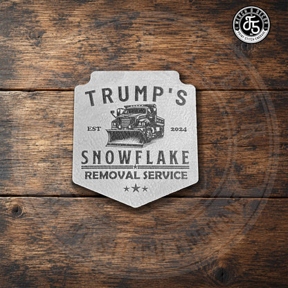 Trump Snowflake Removal Service UV Printed Premium Leatherette Patch - LoneStar Adhesive