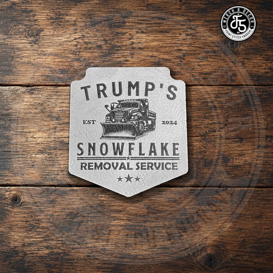 Trump Snowflake Removal Service UV Printed Premium Leatherette Patch - LoneStar Adhesive