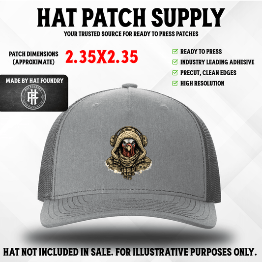 Turkey Operator UV Printed Hat Patch - LoneStar Adhesive