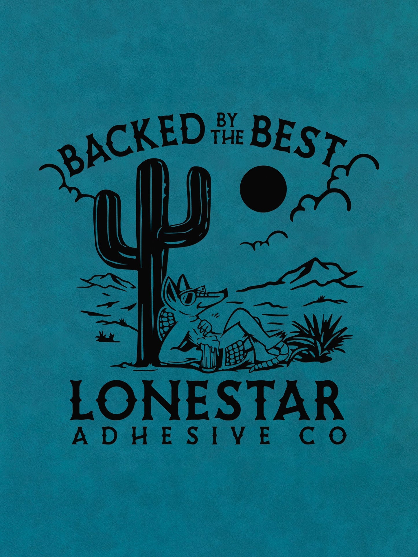 Turquoise / Black Durra-Bull Premium Leatherette™ Sheets (12x24) - #LoneStar Adhesive#