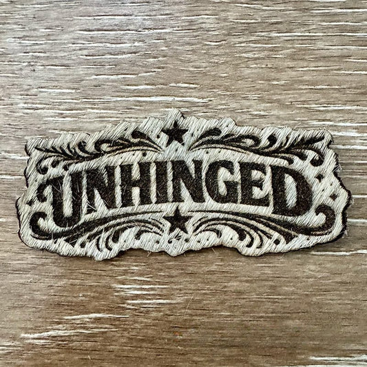 Unhinged Genuine Cowhide Iron-On Patch - #LoneStar Adhesive#