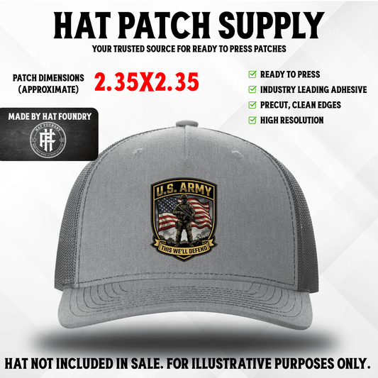 USA Army UV Hat Patch - LoneStar Adhesive