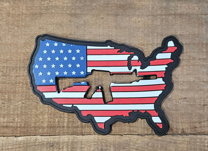 USA Gun Cutout PVC Patch - LoneStar Adhesive