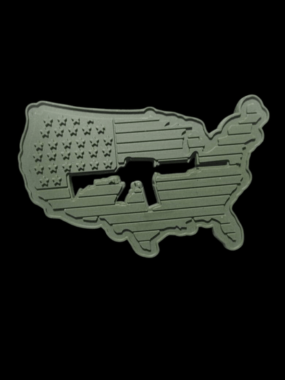 USA Gun Cutout PVC Patch - LoneStar Adhesive