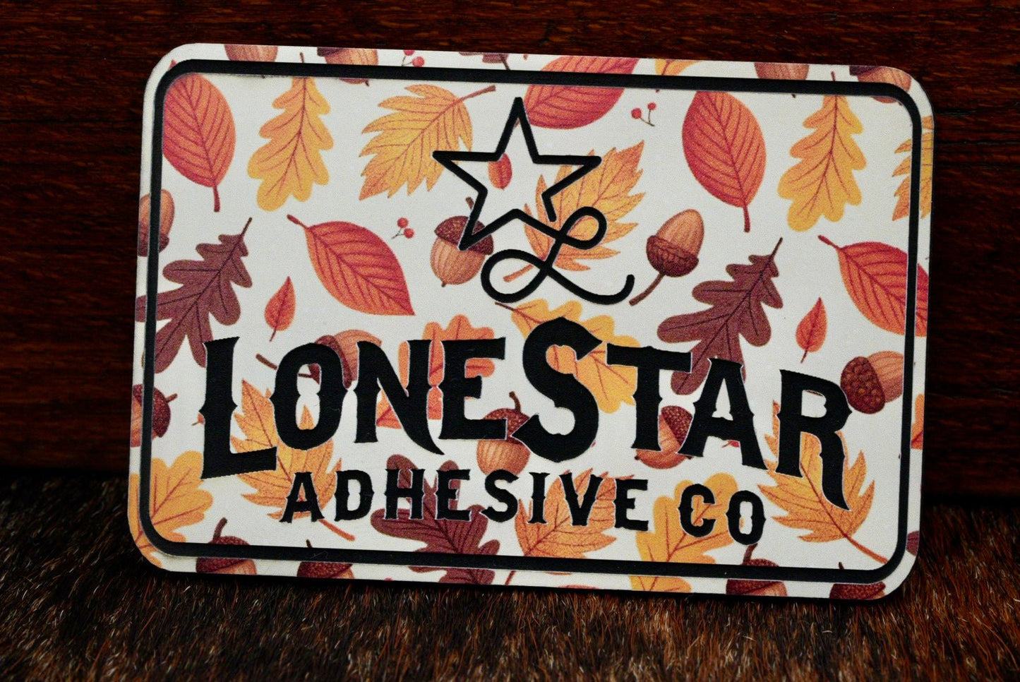 UV Printed Premium Leatherette® Sheets (12x24) - Acorn Leaves - LoneStar Adhesive