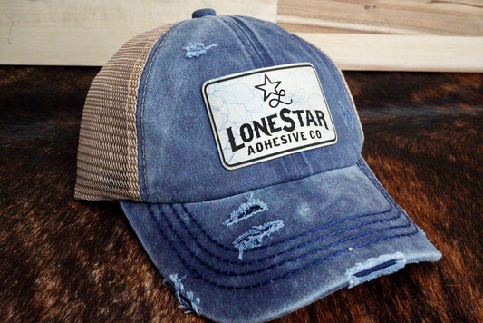 UV Printed Premium Leatherette® Sheets (12x24) - Blue Dahlia - LoneStar Adhesive